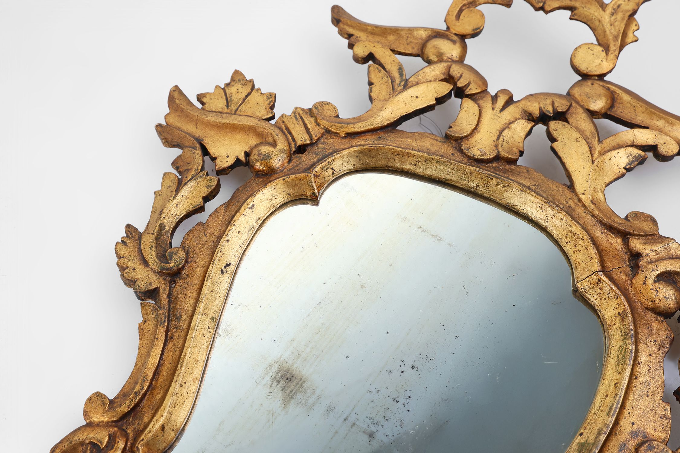 Pair of two Venetian Rococo giltwood mirrors, ca. 1850 Italythumbnail